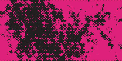 Bold vector background with an urban, pop-art feel. Textured black paint drips over a bright pink surface. Perfect for edgy fashion branding and music posters.Vector ilustration