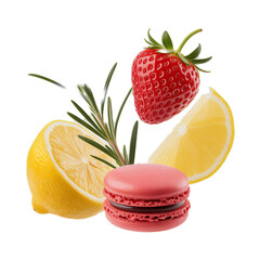 fresh fruit on white background