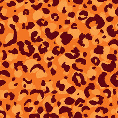 Abstract modern leopard seamless pattern. Animals trendy background. Color decorative vector stock illustration for print, card, postcard, fabric, textile. Modern ornament of stylized skin.