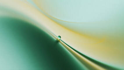 Smooth Abstract Flow in Mint Green and Yellow Gradient Tones