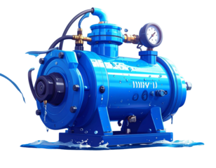 Blue Submersible Pump for Industrial Water Systems PNG