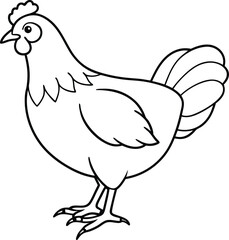 Hen vector silhouette illustration 2