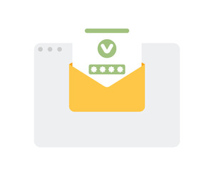 Two Factor Authentication with Verification Code, Secure Login Email OTP Illustration