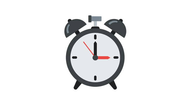 Retro alarm clock illustration signaling the passage of time and urgency reminder icon