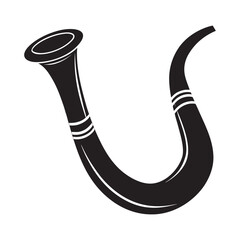 Shofar Trumpet Jewish Symbol Silhouette