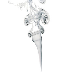 Abstract smoke swirls on transparent background