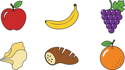 Fresh vibrant fruit collection for healthy eating and nutrition plans