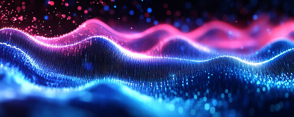 Fototapeta premium Vibrant and dynamic abstract digital wave pattern