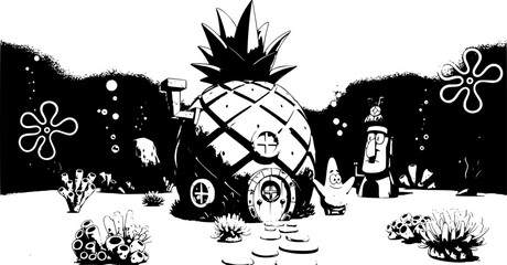 Fototapeta premium Futuristic modular dome house sketch with hex panels. Hand-drawn smart living vector isolated on white. 