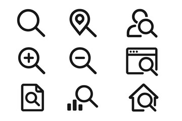 Various Food Icons Set Isolated on White Background. Vector Illustration of Popular Food and Drink Symbols. Transparent Background, Ordered Set of Stylized Food Icons for Commercial Use.