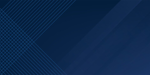 Blue background. Vector abstract, science, futuristic, energy technology concept. Digital image of light rays, stripes lines with blue light over dark blue background