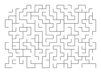 Abstract Maze Puzzle Grid Banner - Minimalist Design