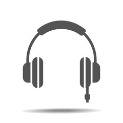 Headphones icon graphic illustrative representation of audio equipment