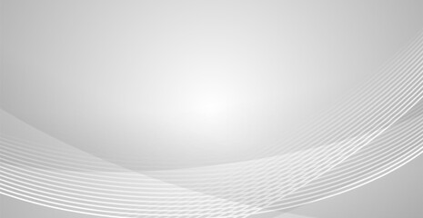 Modern Gray Background With White Wave Line. Abstract Business Wallpaper. Luxury. Banner. Vector Illustration