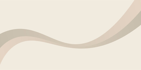 Vector brown line background curve element with space for text and message design, overlapping layers, vector.