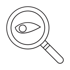 Search icon. Linear search web icon. Magnifying glass linear icon collection. Editable stroke. Vector.