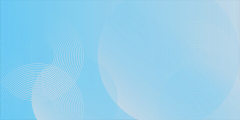 Abstract minimalist banner background, pastel colorful, blue and white gradations. Circle effect style geometric simple art eps10