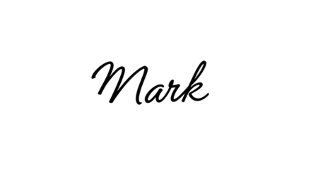 Elegant handwritten signature of the name Mark in a flowing script.