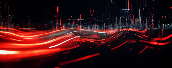 Dynamic Red Light Streams and Abstract Digital Patterns