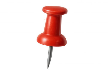 Red pushpin creating a marker or alert, a visual representation of an important message or fixed location