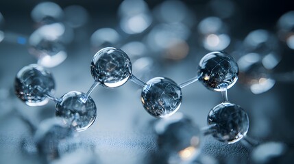 Molecular structure nanotechnology science atom biology chemistry research medical innovation 3d render