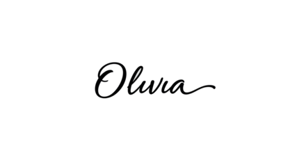 Elegant Olura handwritten script logo design.