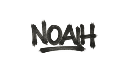 Graffiti style text art spelling the name Noah.