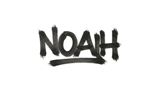 Graffiti style text art spelling the name Noah.