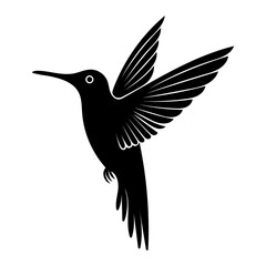 hummingbird silhouette vector illustration