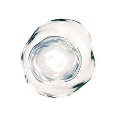 Abstract render of biological cell isolated on transparent background for scientific and medical design