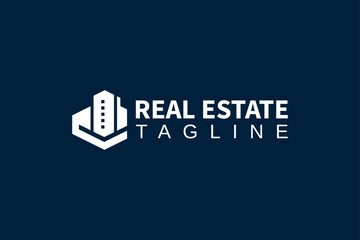 Abstract Real Estate Logo, Stylish Home Property Logo, Professional House Icon Design
