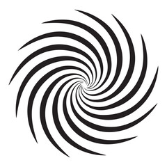 Black and White Hypnotic Spiral Pattern Optical Illusion
