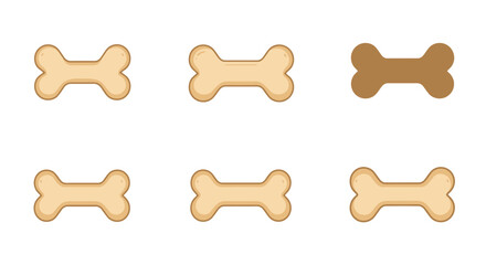 Assorted dog biscuits in various shades of brown and beige