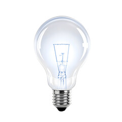 Isolated light bulb illustration with transparent background for concept design