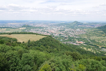 Aussicht vom Schönbergturm in die Schwäbische Alb