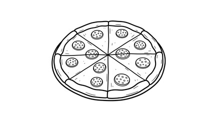 Slice of Pepperoni Pizza with Crust and Toppings on White Background