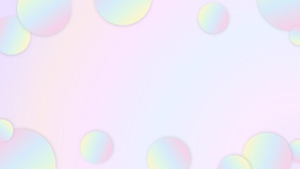 Cute and pop simple frame background of gradient bubbles