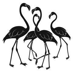 flamingo silhouette vector