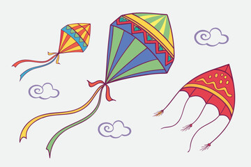Obraz premium vector illustration of a kite