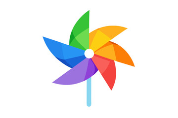 colorful pinwheel isolated on white