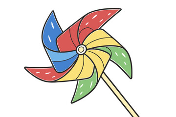 colorful pinwheel isolated on white