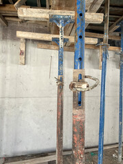 Reinforced concrete system construction, formwork details before pouring concrete