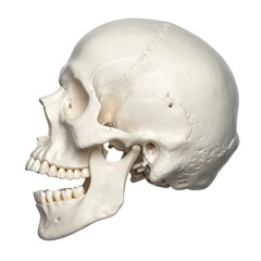 Obraz premium Human Skull Anatomy - Detailed Side View of Bone Structure.
