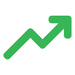 green arrow pointing up