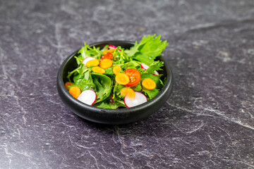 Healthy fresh green salad plate