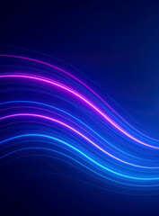 Obraz premium Abstract background of flowing neon light streaks in blue and pink image photo