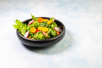 Healthy fresh green salad plate
