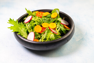 Healthy fresh green salad plate