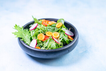 Healthy fresh green salad plate