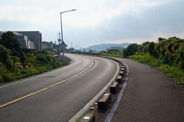 Curving Coastal Road at Seongsan